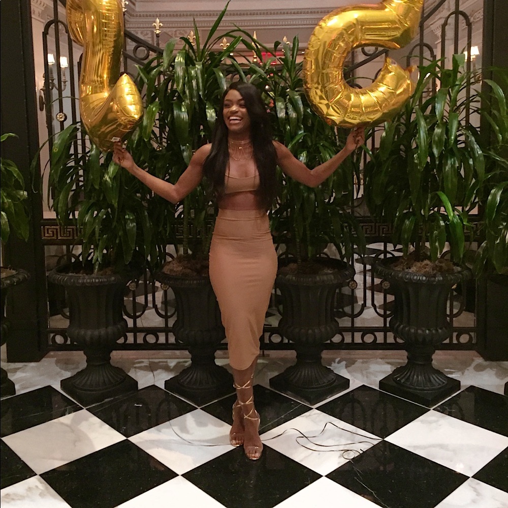 Two Piece Bandage Crop Dress